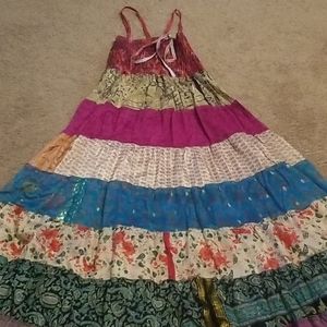 5/$50 Mandee 💯% Silk Maxi dress